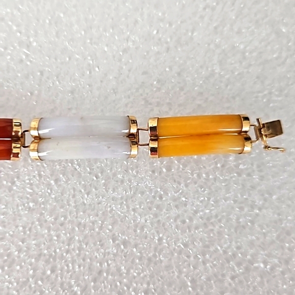 14k Jade Multi-colored Bracelet - Picture 5 of 6